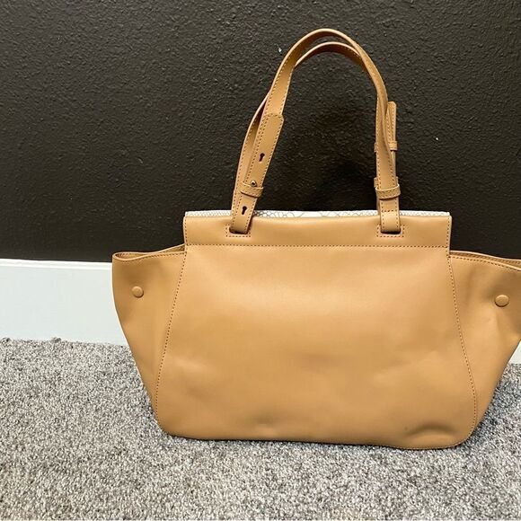 🌼 Spring Sale! 🌼 H by Halston Smooth Leather Satchel with Snake Embossed, NWT - Picture 6 of 12